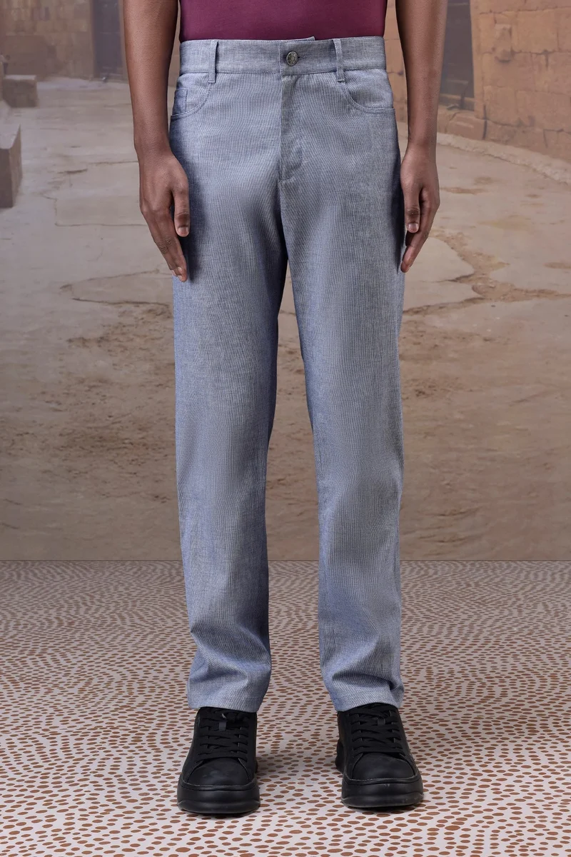 جينات ليكوانت هيمانت بنطلون رمادي مستقيم الساق